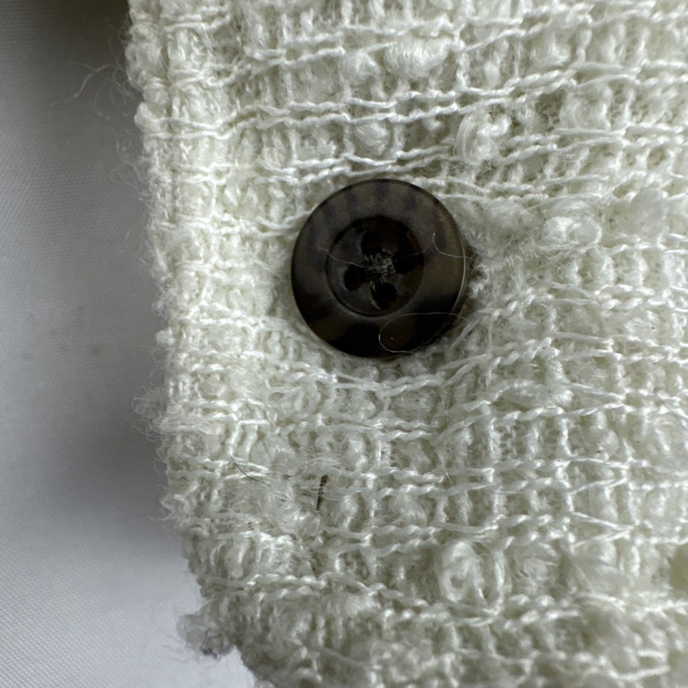PacSun Womens Small Cream Textured Utility‎ Jacket Button Front Shacket - Picture 3 of 9
